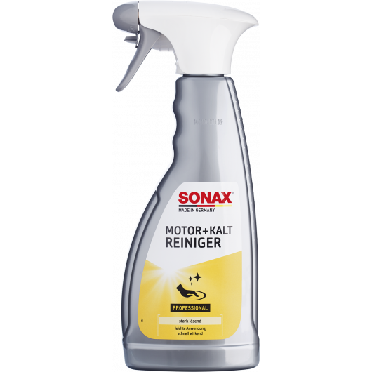 SONAX Motor- und Kaltreiniger 500 ml beseitigt alle Öl- und Fettverschmutzungen von Motoren, Maschinenteilen, Aggregaten & Werkzeugen