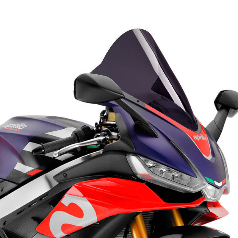Windschild Puig R-Racer-Scheibe 350 x 315 mm mit ABE für Aprilia RSV4, RSV4 Factory Bj. 2021 - 2026 – Beispielbild – Farbvariante kann abweichen