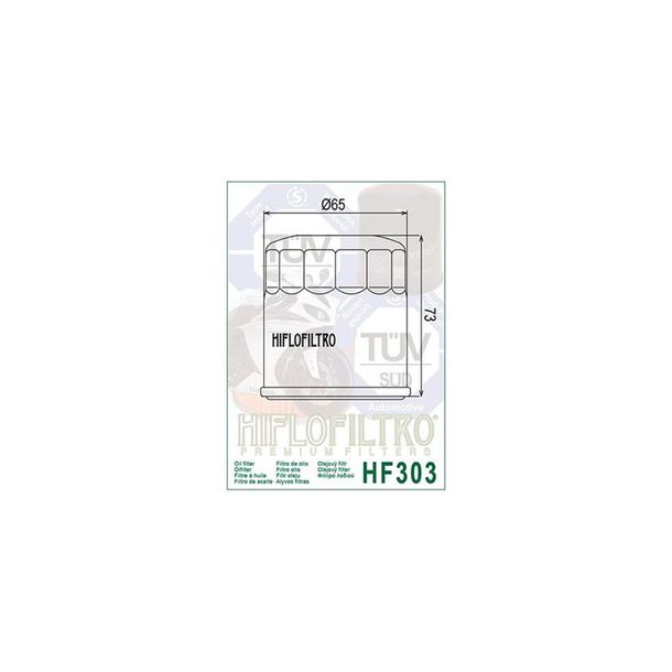 Ölfilter Hiflo HF303C für Honda CB F Big One 1 A CBR XX Blackbird R RR Fireblade GL 1 Gold Wing SE NT V Deauville NTV Revere RVF VFR VT C Shadow, Kawasaki Bj. 1985 - 2023 – Original-/Herstellerbild
