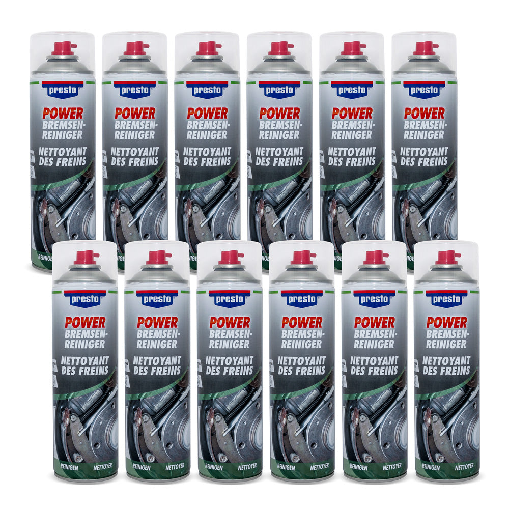 Presto 12 Dosen Power Bremsenreiniger Spray 315541 , 500ml