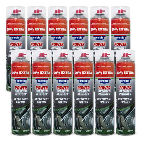 12 Dosen Power Bremsenreiniger Spray 307287 Presto, 600ml